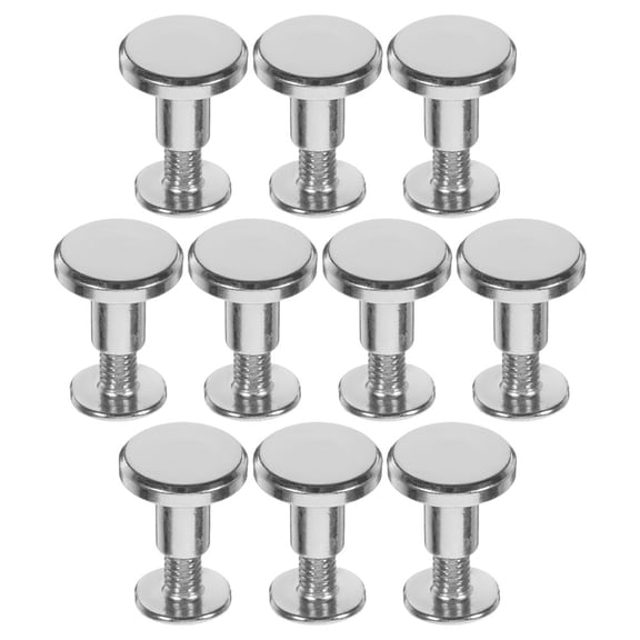 TABLZONE 10Pcs Silver Dome Rivets Studs Zinc Alloy Strong for Belts DIY Projects