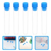 TABLZONE 10Pcs Clear Plastic 30ml Test Tubes with Tight Seal Lids for Candy Storage