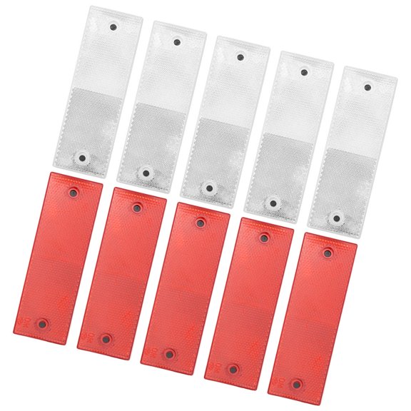 TABLZONE 10Pcs Trailer Reflector Tape Adhesive Reflective Stickers for Cars Bikes and Utility Trailers