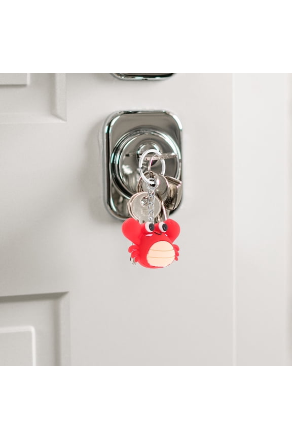 10Pcs Red Crab Keychains Realistic Sea Animal Bag Pendant for Hanging Keys