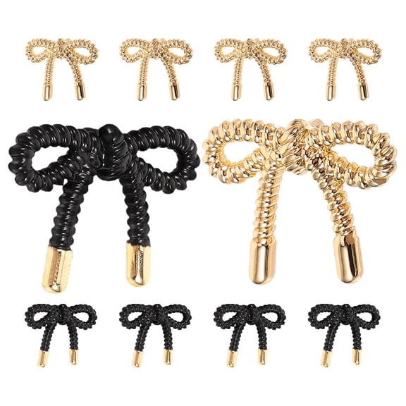 TABLZONE 10Pcs Unique Zinc Alloy Bow Button For Sweater Women Clothing Assorted Color Decorative Fasteners