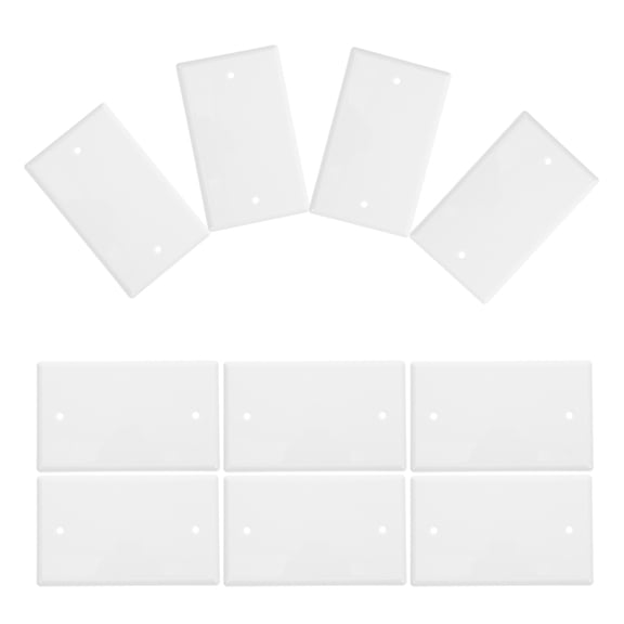 TABLZONE Paintable Switch Plate Covers Blank Wall Plate Cover White 10Pcs PC