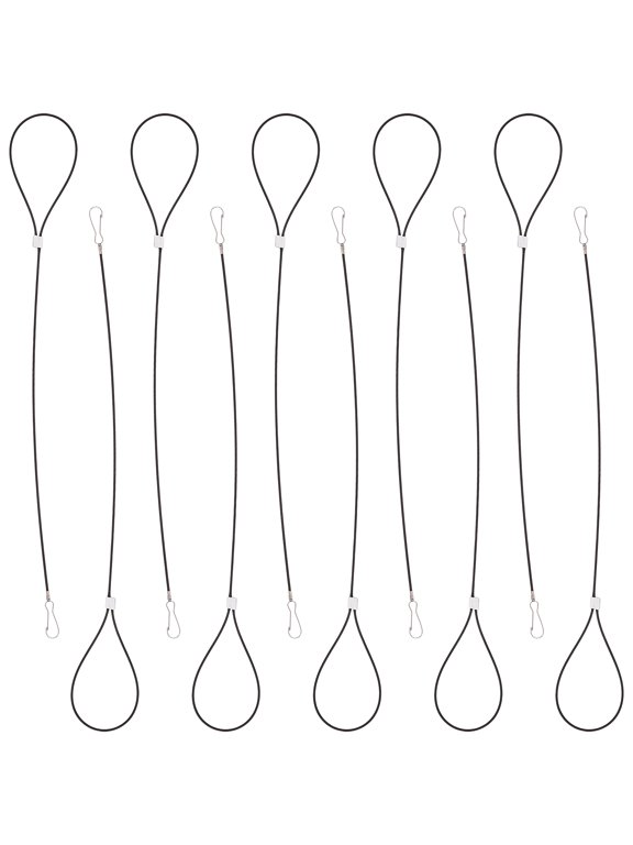 Multi-Color Stainless Steel Keychain Cables, Versatile and Strong, 10Pcs