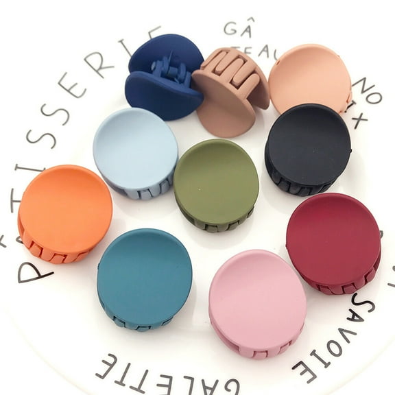 TABLZONE 10pcs Claw Clip Round Hair Organization Accessories for Girls in Assorted Color