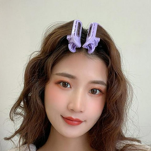 TABLZONE Bangs Hair Curlers Purple ABS 10pcs