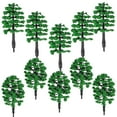 thumbnail image 1 of TABLZONE Miniature Green Plastic Model Trees for Diorama, Train Layout, Landscape Scene Accessories, 1 of 6