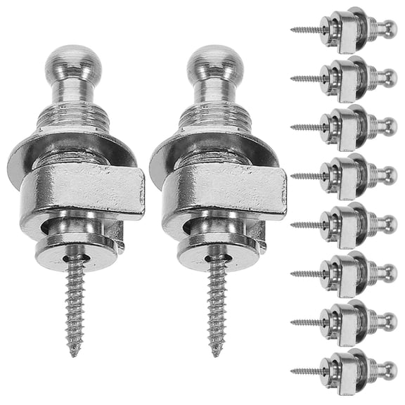 TABLZONE 10pcs Strap Buttons Electric Guitar Durable Metal Acoustic Guitar Strap Button