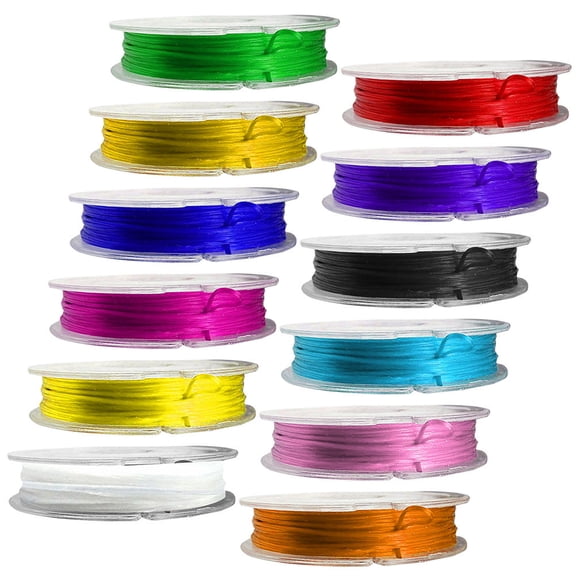 TABLZONE 12 Rolls of Plastic Lanyard String Assorted Color for DIY Craft Adults