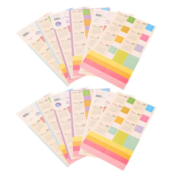 TABLZONE 12 Sets of Assorted Color Paper Tabs for Monthly Planning Classification Labels