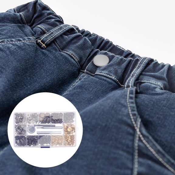 TABLZONE Metal Buttons Button Alloy Black 1 Set