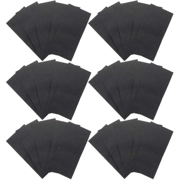 TABLZONE Black Paper Envelopes for Money Saving and Organizing 120Pcs