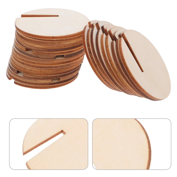 TABLZONE Elegant Khaki Wood Drink Markers for Weddings Parties 120 Pieces and Reusable