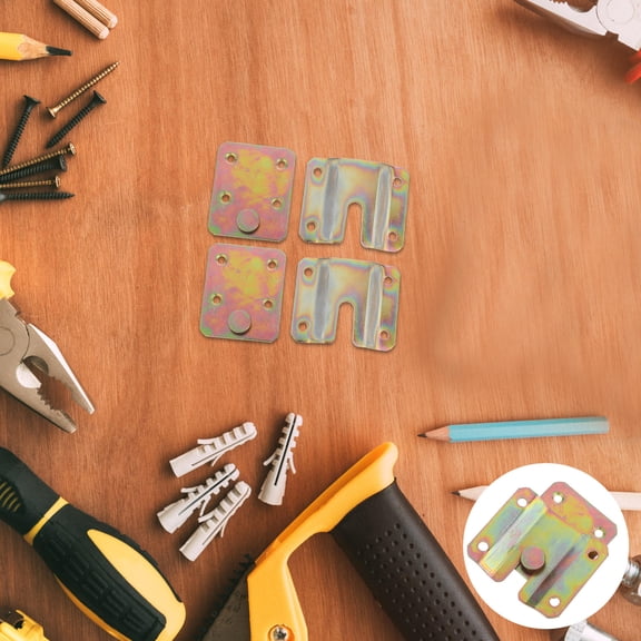 TABLZONE 12Pairs Flush Mount Interlocking Bracket Picture Frame Accessories Furniture Connectors in Khaki