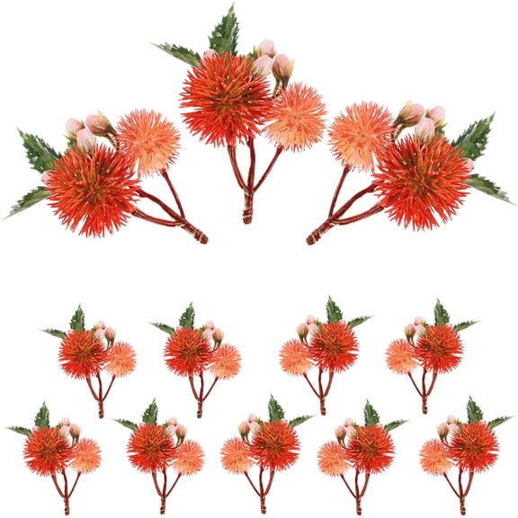 TABLZONE 12Pcs Artificial Orange Flower for Decorative Floral Arrangement and Cozy Ambiance Creation