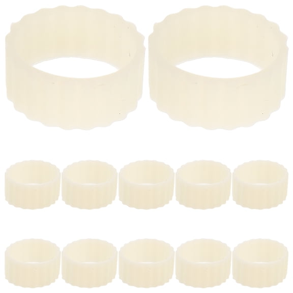 TABLZONE 12Pcs Beige Silicone Candle Grippers Universal Fit Taper Candle Support Inserts