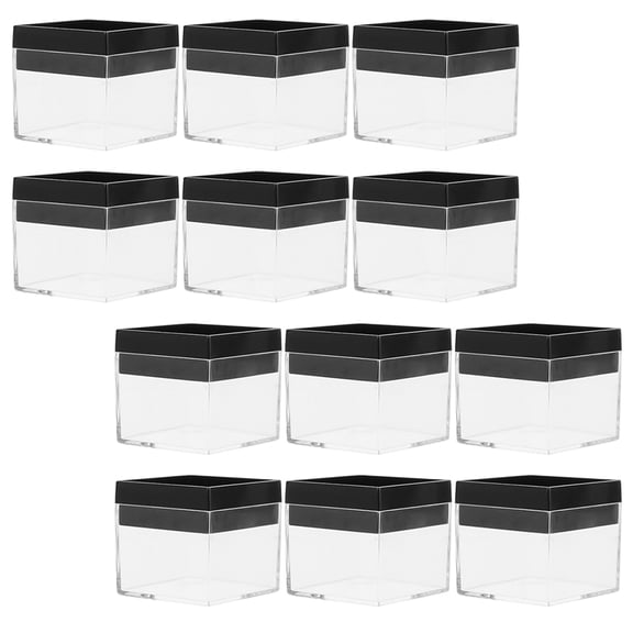 TABLZONE 12Pcs Clear Display Boxes for Mineral Specimen Storage and Sample Protection