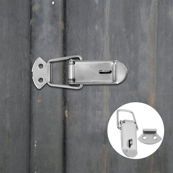 TABLZONE Iron Hasp Lock for Cabinets, Multipurpose Latch, Secure Home Use, 12 Pieces Set