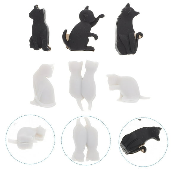 TABLZONE 12Pcs Glass Identifier Silicone Cat Style Assorted Colors Reusable Cup Sign for Cocktail Events