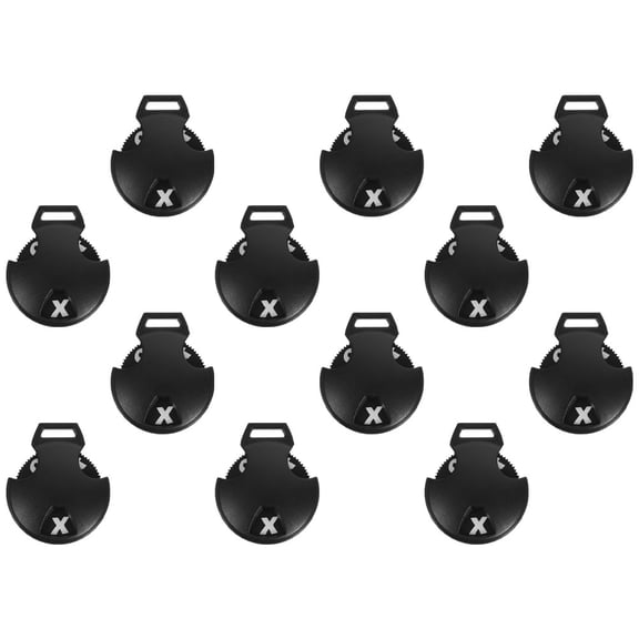 TABLZONE 12Pcs Portable Golf Scoring Counter with Clear Number Tags Black