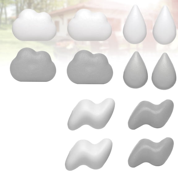 TABLZONE 12Pcs Magnetic Cloud Fridge Magnets Assorted Colors for Home Decor