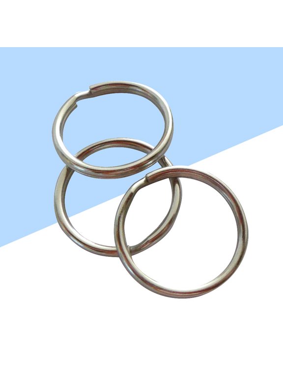 12-Pack Plated Stainless Steel Key , Round Split Design for Door, Car, and House Keys