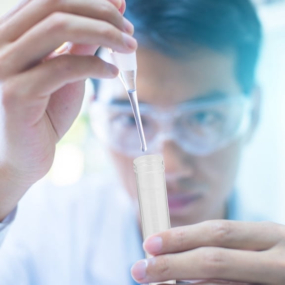 TABLZONE 12Pcs Transparent Small Test Tubes with Caps Sturdy Plastic Liquid Sampling Vials