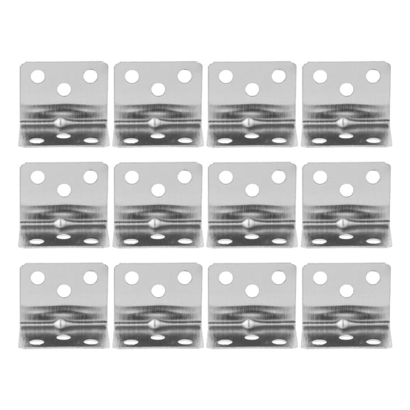 TABLZONE 12Pcs Stainless Steel Table Top Fasteners for Furniture Plated Silver Durable Shelf Support