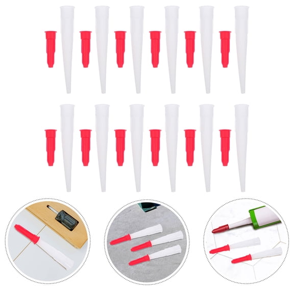 TABLZONE 12Set Universal Caulking Finisher Kit with Assorted Color Nozzles for Precise Home Gap Filling