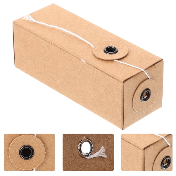 TABLZONE 12Pcs Lipstick Packaging Boxes in Khaki Paper for Home Storage