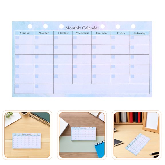 TABLZONE 14Sheets Budget Planner Refills for A6 Binder with Monthly Calendar and Weekly Schedule Inserts