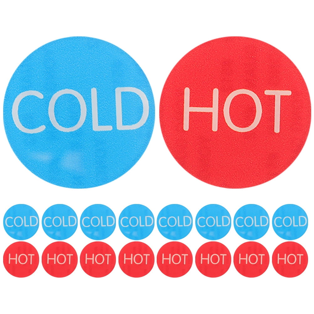 TABLZONE 15 Pairs Hot Cold Faucet Signs Acrylic Waterproof Labels for ...