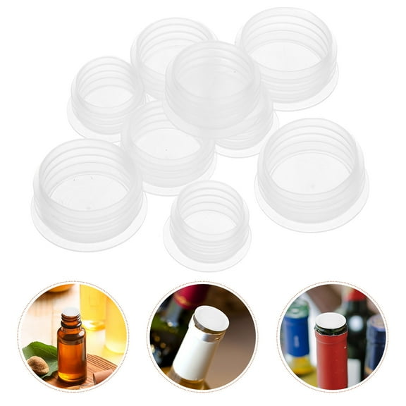 TABLZONE 150Pcs Reusable White Plastic Jar Lids with Leak Resistant Airtight Seal