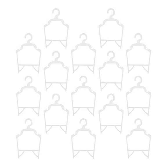 TABLZONE 15Pcs Plastic Pet Clothes Hangers White Lightweight for Hanging Dog Costumes and Coats