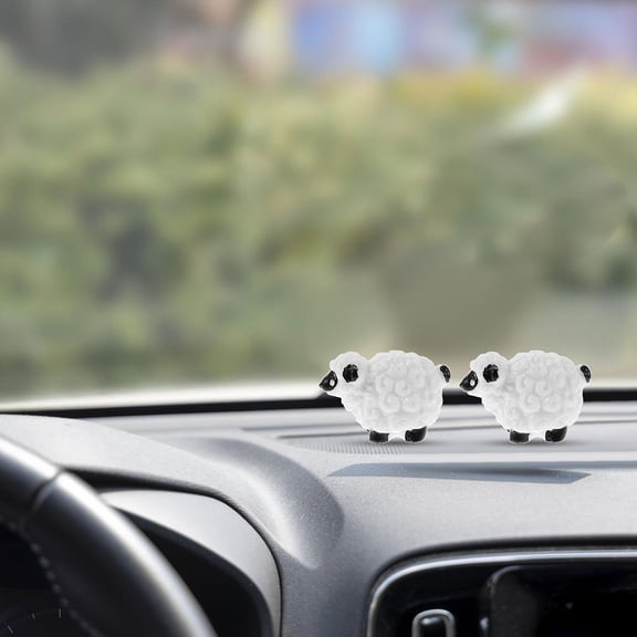 TABLZONE 15Pcs Compact Resin Sheep Sculptures for Garden Office and Home Decor