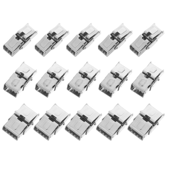 TABLZONE 15Pcs Stainless Steel Watch Clasp Accessories with Fold Safety Buckle Replacement Parts