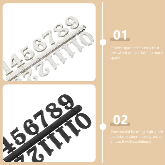TABLZONE 15Sets Wall Clock Parts with Assorted Color Arabic Number Replacement Numerals
