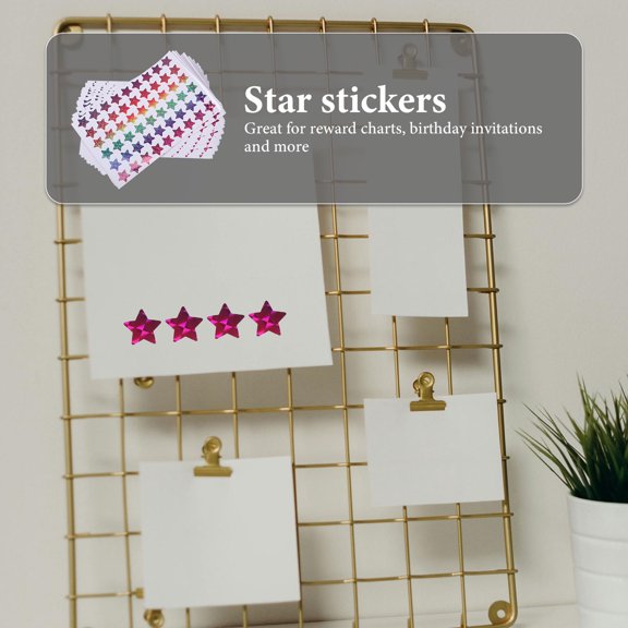 TABLZONE 15Sheets Motivational Five Point Star Stickers Classroom Incentive and Decoration