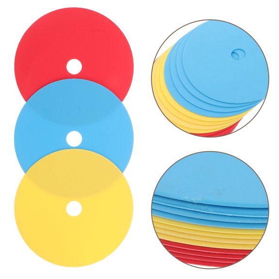 TABLZONE 15pcs Flat Training Marker Disc Cones for Football Practice, 6in Pvc