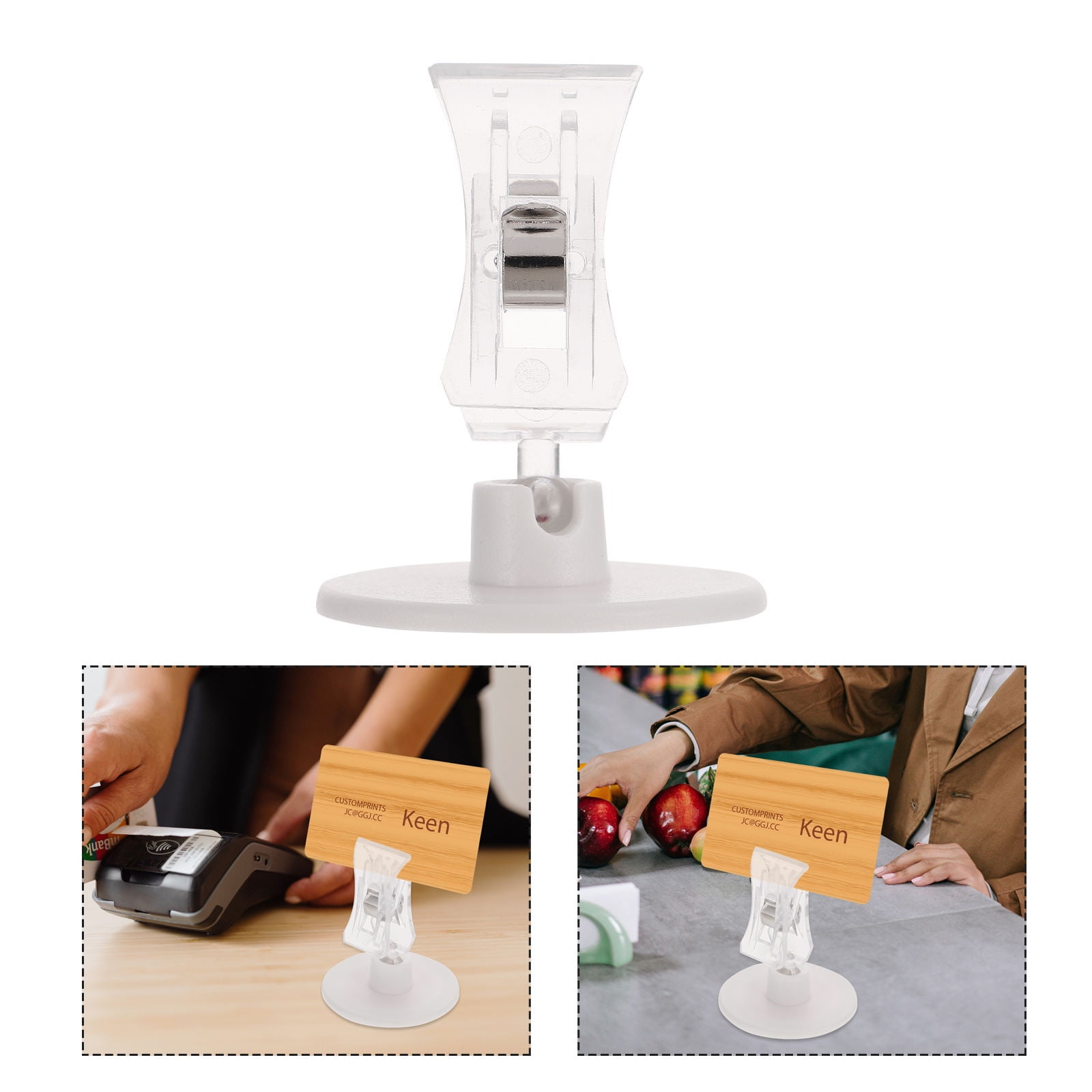 TABLZONE 16 Pcs Rotatable Plastic Label Holder Stands with Simple ...