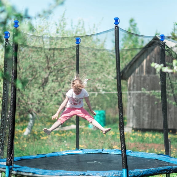 TABLZONE Trampoline Pole Caps Blue ABS Durable End Caps for Easy Installation and Long Life 16Pcs
