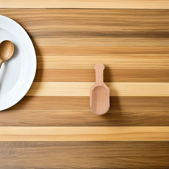 TABLZONE 16-Piece Natural Wood Small Spoons Set for Condiments and Precise Measuring Teaspoons