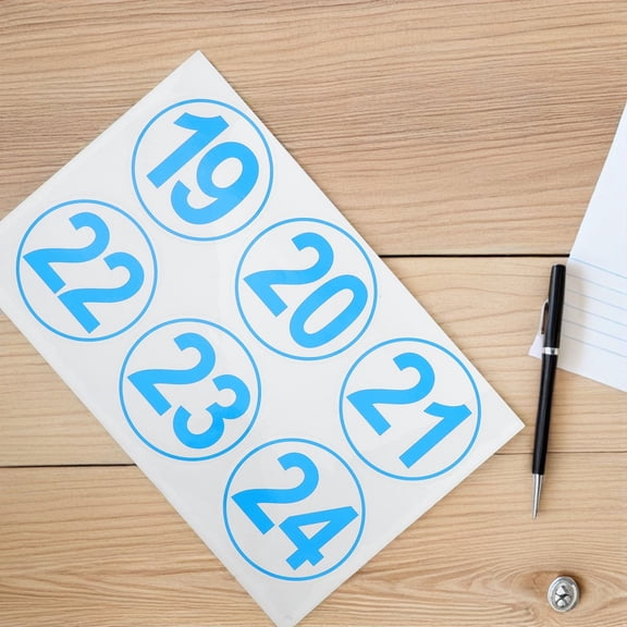 TABLZONE Self-Adhesive Number Stickers for Classroom Use, , Easy to Apply, Wear-Resistant Educational Labels
