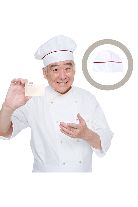 1Pc Red Cooking Hat Made with Cotton and Polyester Fabric Safe for Kitchen Use