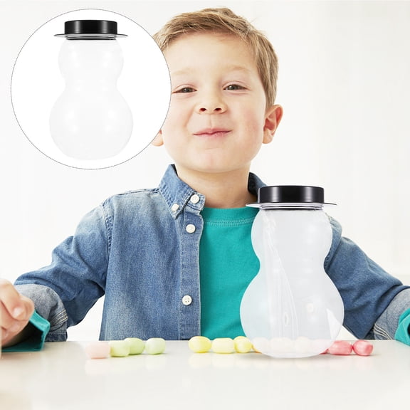 TABLZONE Clear Plastic Snowman Honey Jar with Design for Home Use, 1 Piece