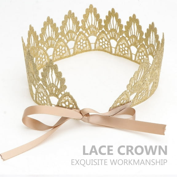 TABLZONE 1Pack Golden Crown for Birthday Celebration Events for Children and Adults