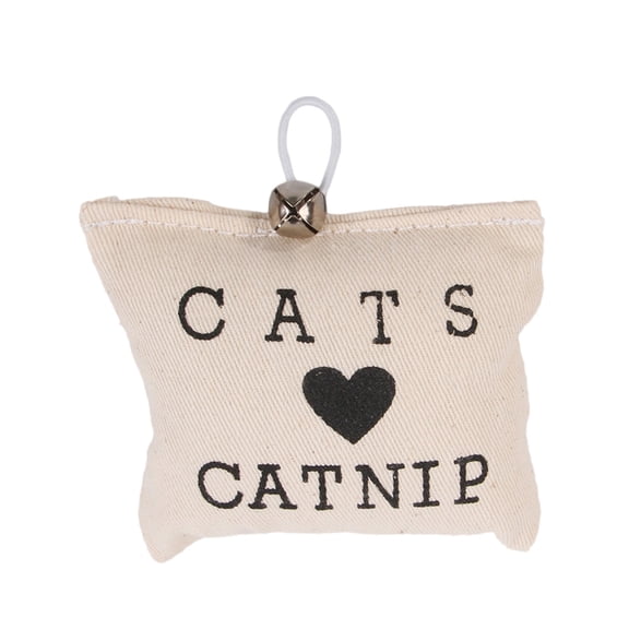TABLZONE 1Pack Kitten Accessories Cat Bell Cloth Bag Beige For Indoor Playtime
