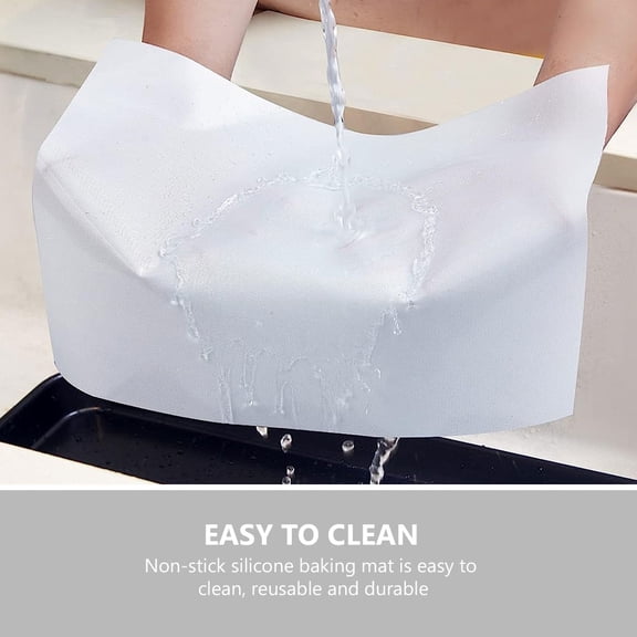TABLZONE Silicone Dessert Baking Mat Non-Stick White Baking Sheet for Oven and Microwave 1 Piece