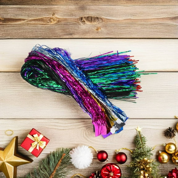 TABLZONE 1Pack Party Tinsel Gar in Assorted Colors Aluminum Foil ps for Christmas Tree Decoration