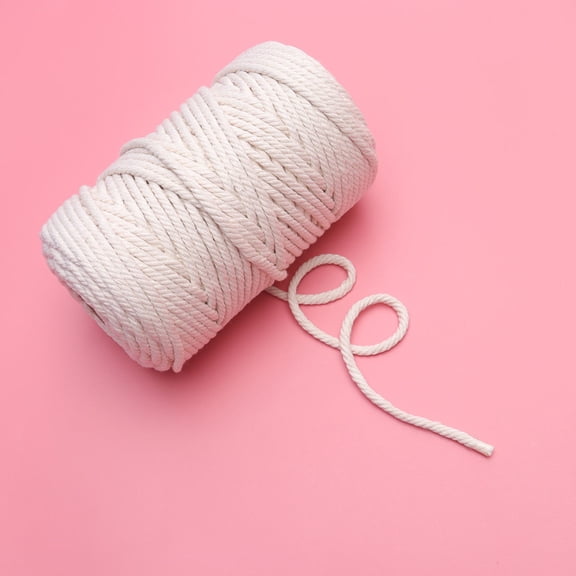 TABLZONE 1Pack Twine String for Crafting Plant Hangers in Beige Cotton Color