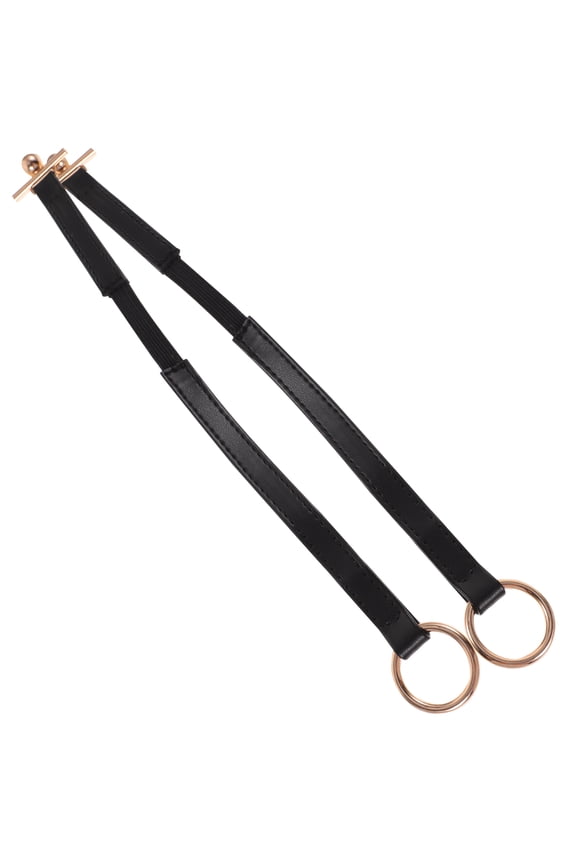 1Pair Black Elastic Shoe Strap Extender for High Heels with Durable Alloy Buckle